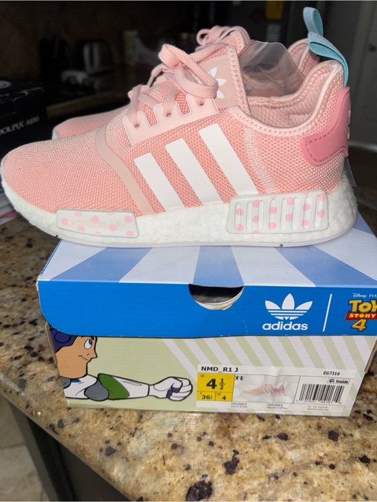 adidas Toy Story Pink Sneakers with White Stripes